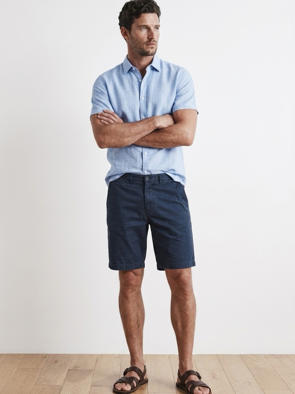 Armani Exchange Men's Navy Casual Cotton Shorts
